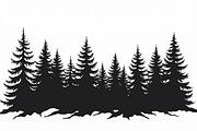 Pine Forest Silhouette Bundle, a Graphic by hafijul (Thumbnail 15 of 16)