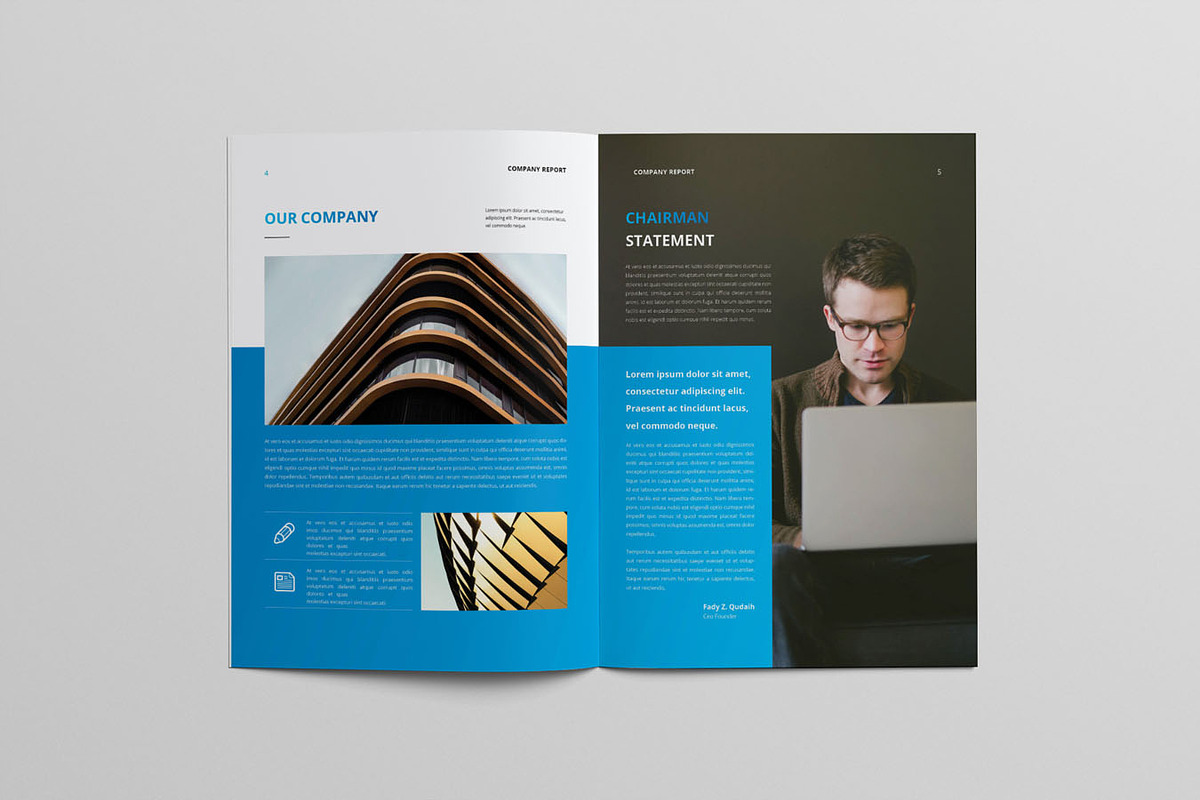Annual Report Template Word & INDD, a Brochure Template by Taiffco (Photo 3 of 8)