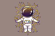 Cute Astronaut Electricity Lightning, a Technology Illustration by Catalyst Labs (Thumbnail 2 of 3)