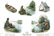 Fathers Day Fishing Graphics Set, an Illustration by MockupWizard (Thumbnail 3 of 5)