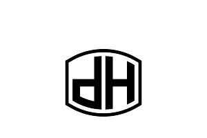 DH Logo Design Vector Template