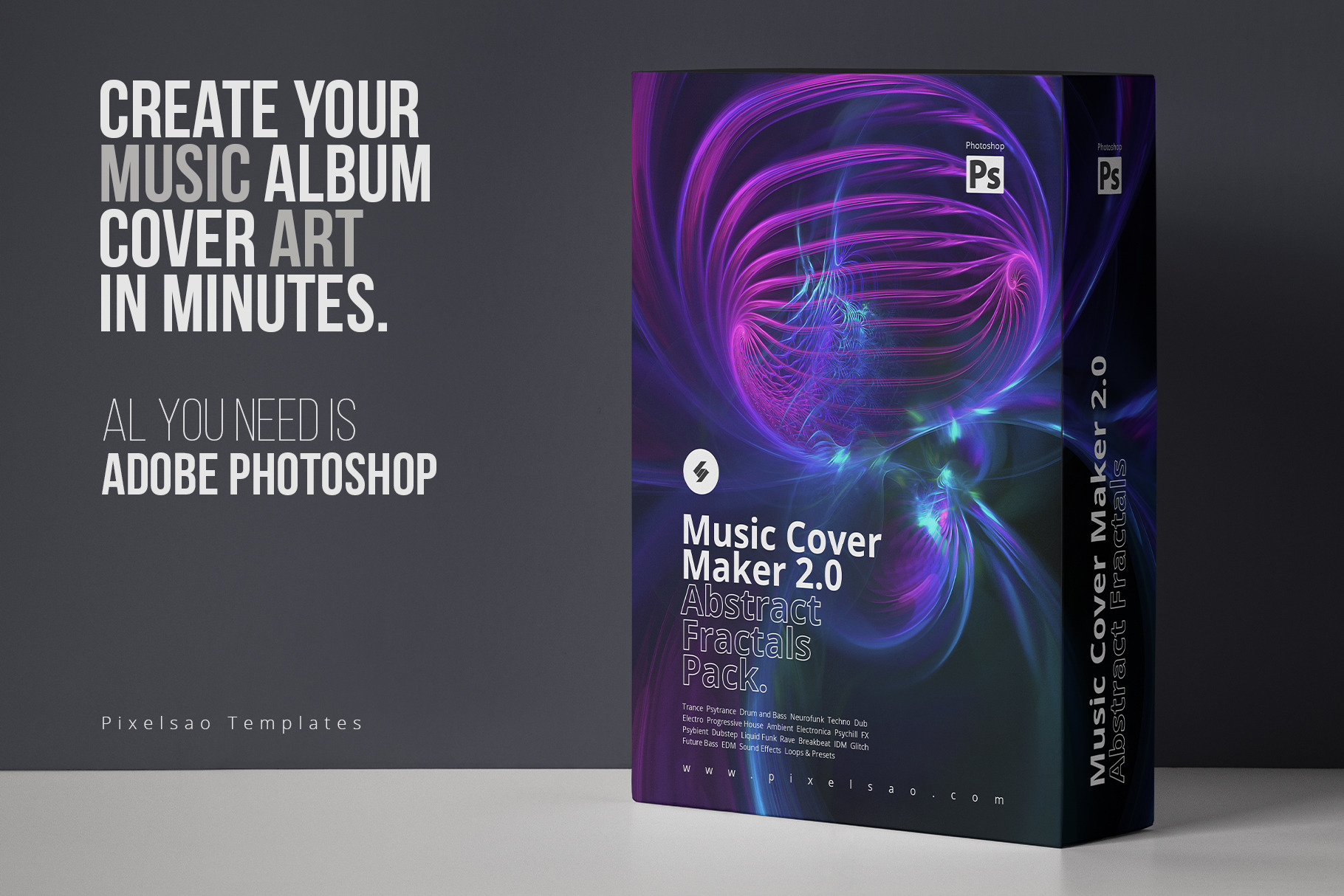 アート・デザイン・音楽 Adobe Photoshop 5.5 In Design 2.0 Music Album Cover Maker 2 | Creative Market