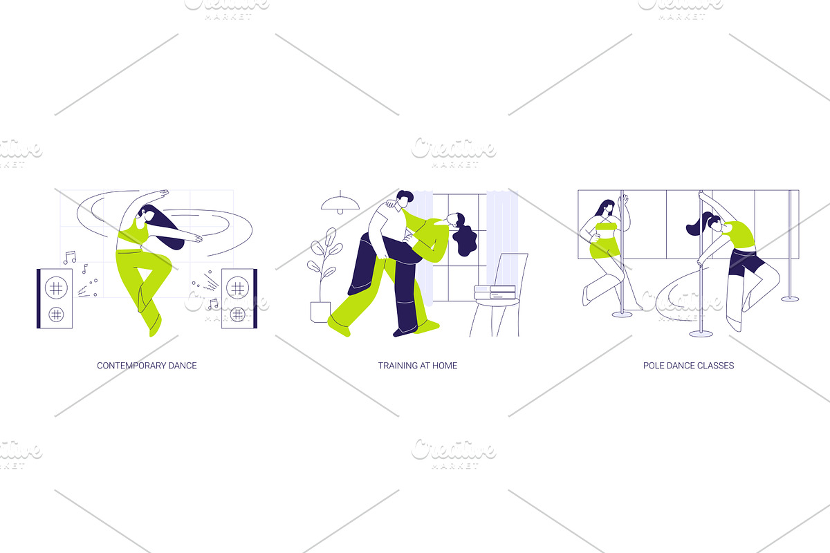 Dancing classes isolated cartoon, a Person Illustration by Visual Generation