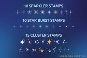 Sparkle & Star Brushes for Procreate, a Brush Add-On by AngelfishCreative (Thumbnail 3 of 6)