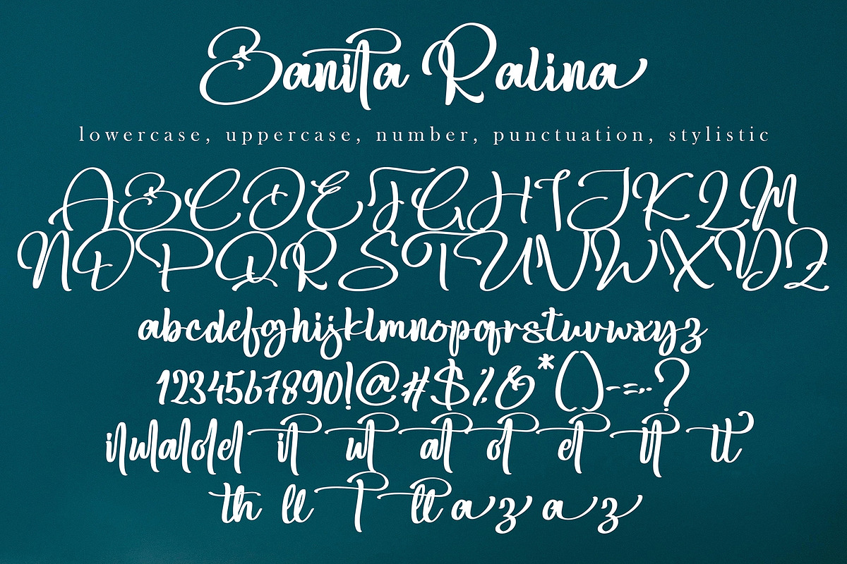 Banita Ralina, a Script Font by pineungtype (Photo 11 of 11)