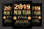 2019 New Year Party Flyer, a Flyer Template by AfzaalGraphics (Thumbnail 1 of 4)