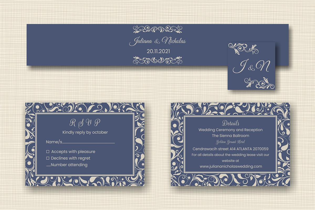 Wedding Invitation set, an Invitation Template by NataLito (Photo 5 of 5)