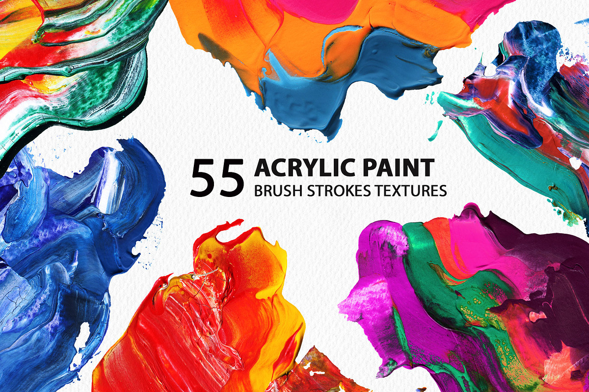 Acrylic Brush Strokes Textures, a Texture Graphic by Marmoris.Arts (Photo 1 of 12)