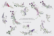 Watercolor Wildflower Clipart Set, an Illustration by Patishop Art (Thumbnail 7 of 23)