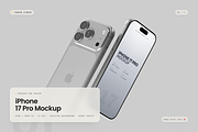 iPhone 17 Pro Mockup, an iPhone Mockup by Toasin Studio (Thumbnail 1 of 7)