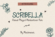 Scribella – Playful Handwritten Font, a Handwritten Font by Mockmenot (Thumbnail 1 of 5)