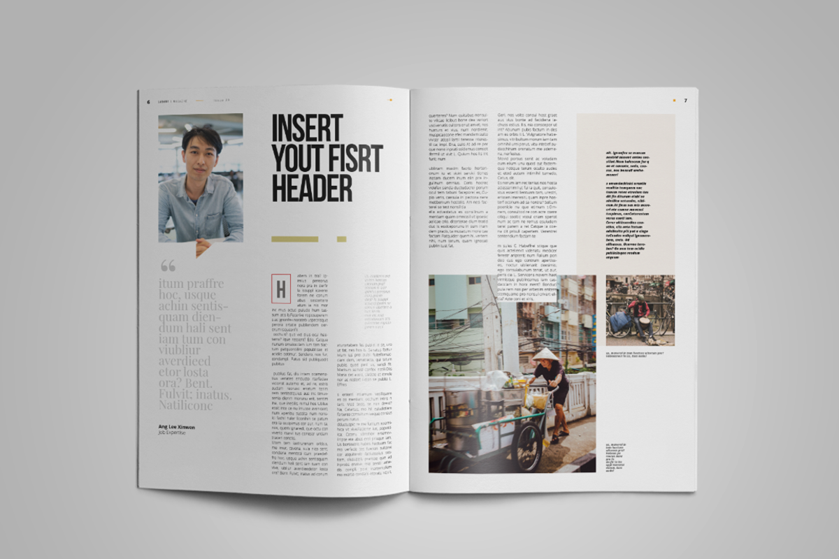 Labore | Magazine Template, a Magazine Template by spidergraph (Photo 4 of 12)