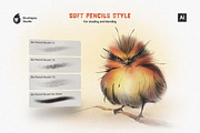 Pencil Party Illustrator Brushes, a Brush Add-On by brushapes.com (Thumbnail 8 of 10)