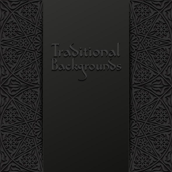 Set of traditional backgrounds, a Decorative Illustration by Absent A