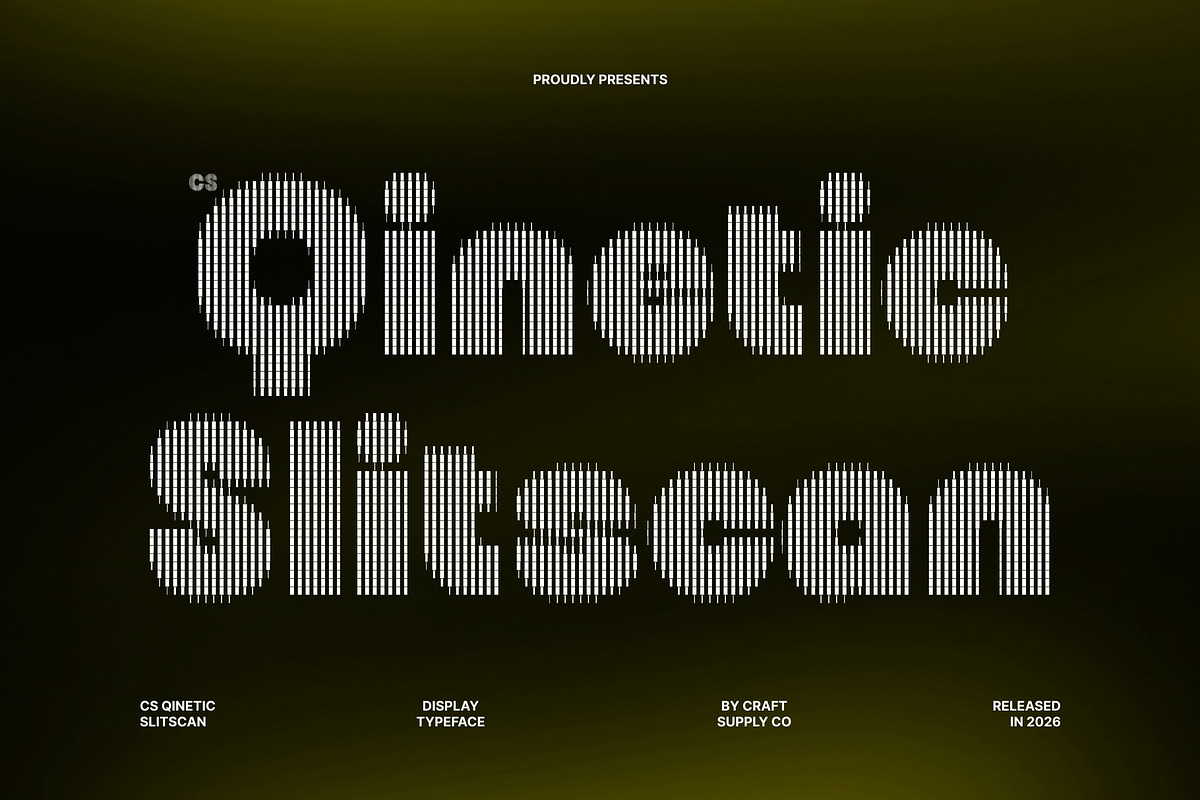 CS Qinetic Slitscan, a Sans Serif Font by Craft Supply Co. (Photo 1 of 8)