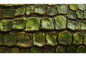 Close-up of green reptilian scales, an Animal Photo by Igor Tichonow