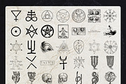 98 Procreate mystic / ocult stamps, a Brush Add-On by Endete & Mazak brushes (Thumbnail 4 of 6)