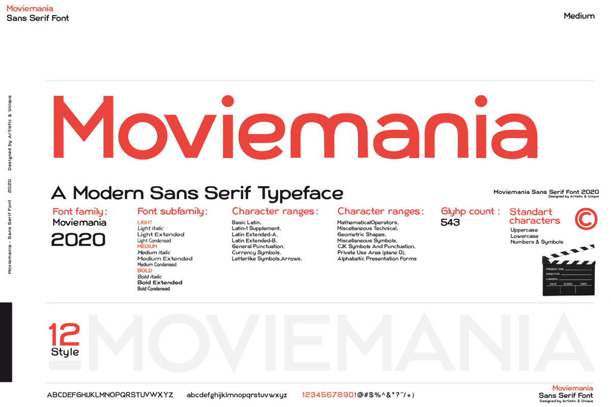 Moviemania - Sans Serif Font Family preview 4