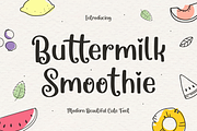 Buttermilk Smoothie, a Handwritten Font by Mozatype (Thumbnail 1 of 11)