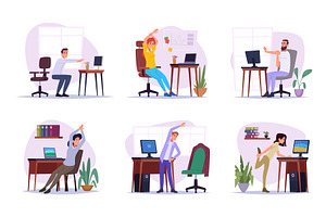 Stretching characters. Business, a Finance Illustration by Onyx