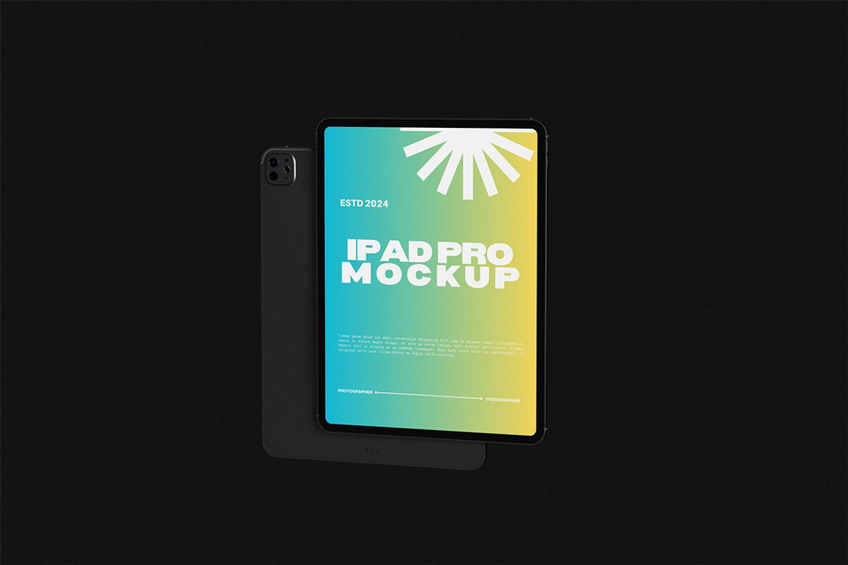 iPad Pro Mockup, an iPad Mockup by HanaSaka_Studio (Photo 3 of 5)