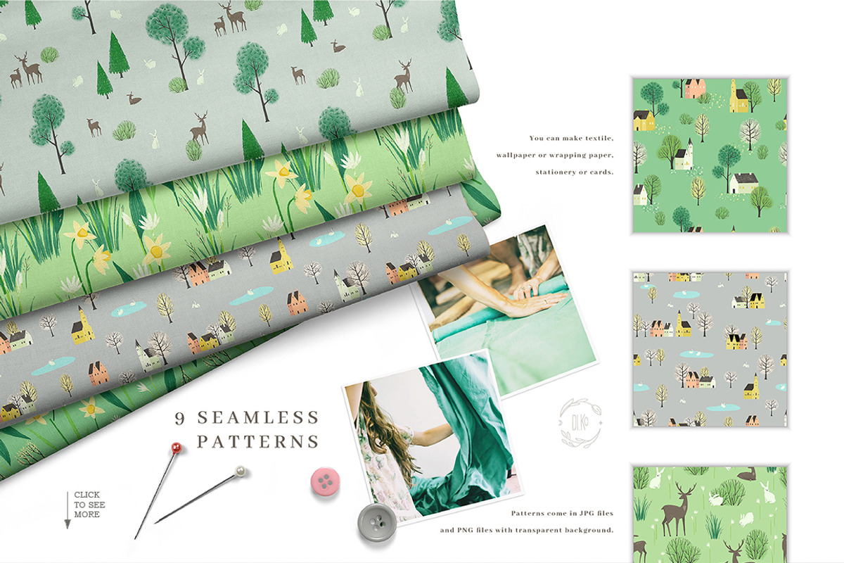 Green Flowering Land.Landscape maker, a Texture Illustration by Dinkoobraz (Photo 5 of 11)