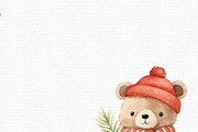 Watercolor Christmas Bear Clipart, an Illustration by Autumn Breeze (Thumbnail 7 of 7)