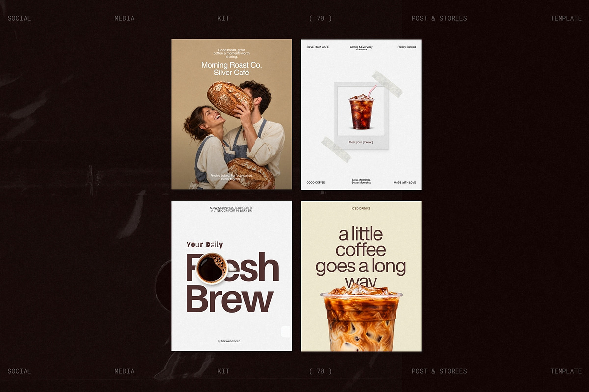 BREW | Instagram Post & Story (I), a Social Media Template by Prapti Design (Photo 3 of 10)