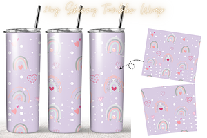 Kawaii Purple 20oz Tumbler Wrap