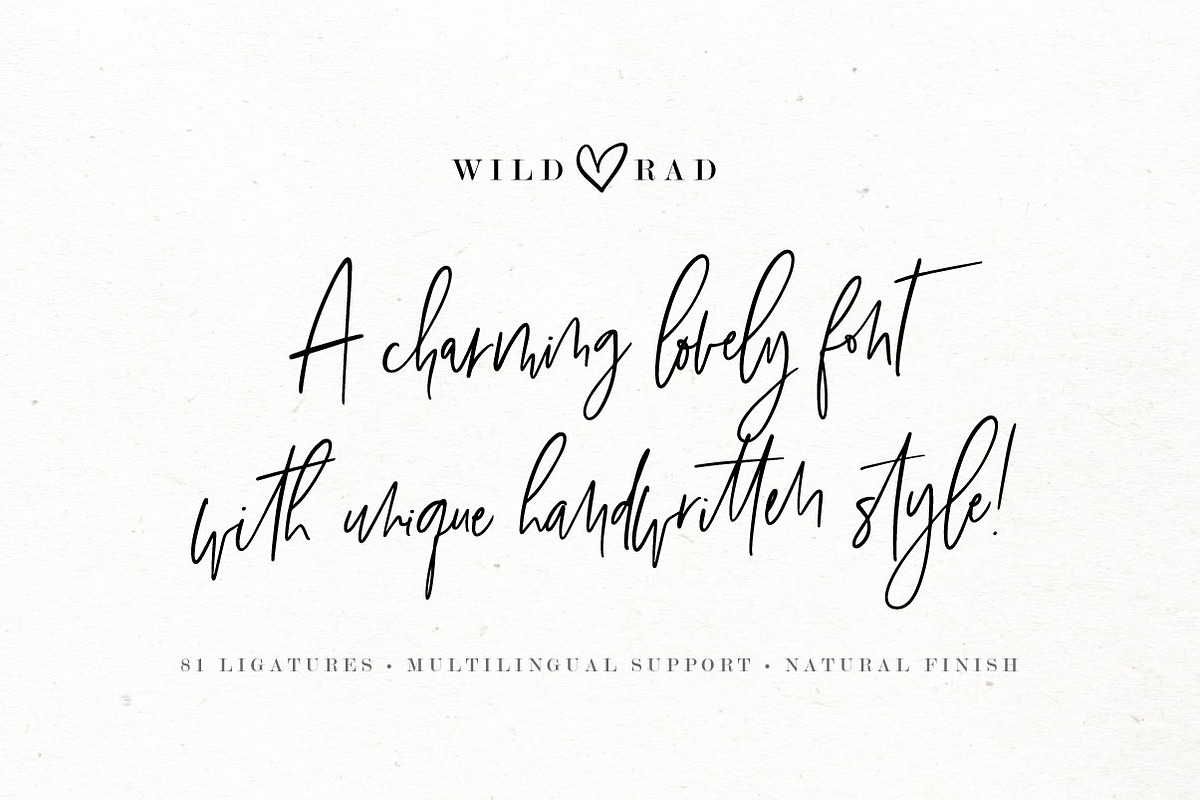 Wild & Rad Handwritten Script Font preview 2