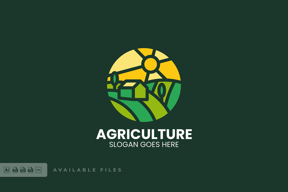 Agriculture Simple Mascot Logo, a Branding & Logo Template by ivan_artnivora