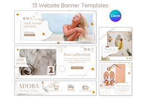 DIY Website Banner Templates Boho