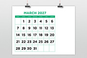 2027 Large No. Color 8.5x11 Calendar, a Stationery Template by Running With Foxes (Thumbnail 3 of 6)