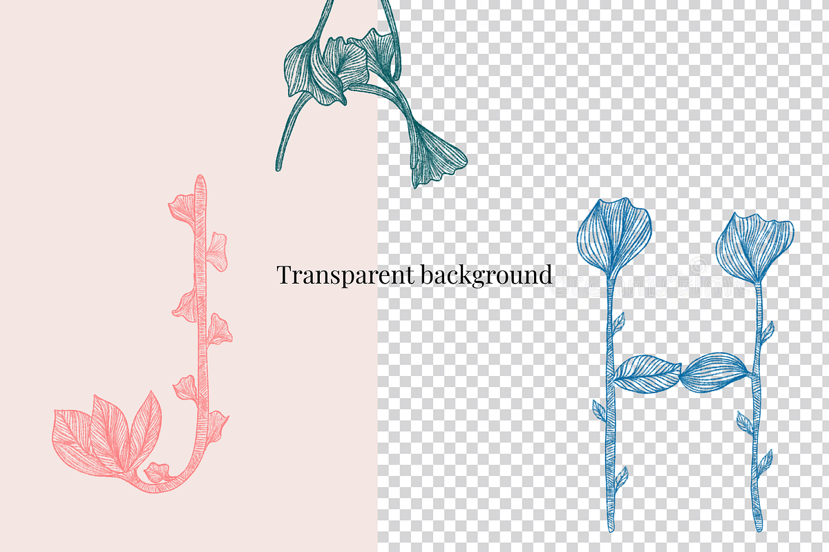 Floral Letters - Hand Made Letters, an Object Graphic by Tiendita de dani (Photo 3 of 5)