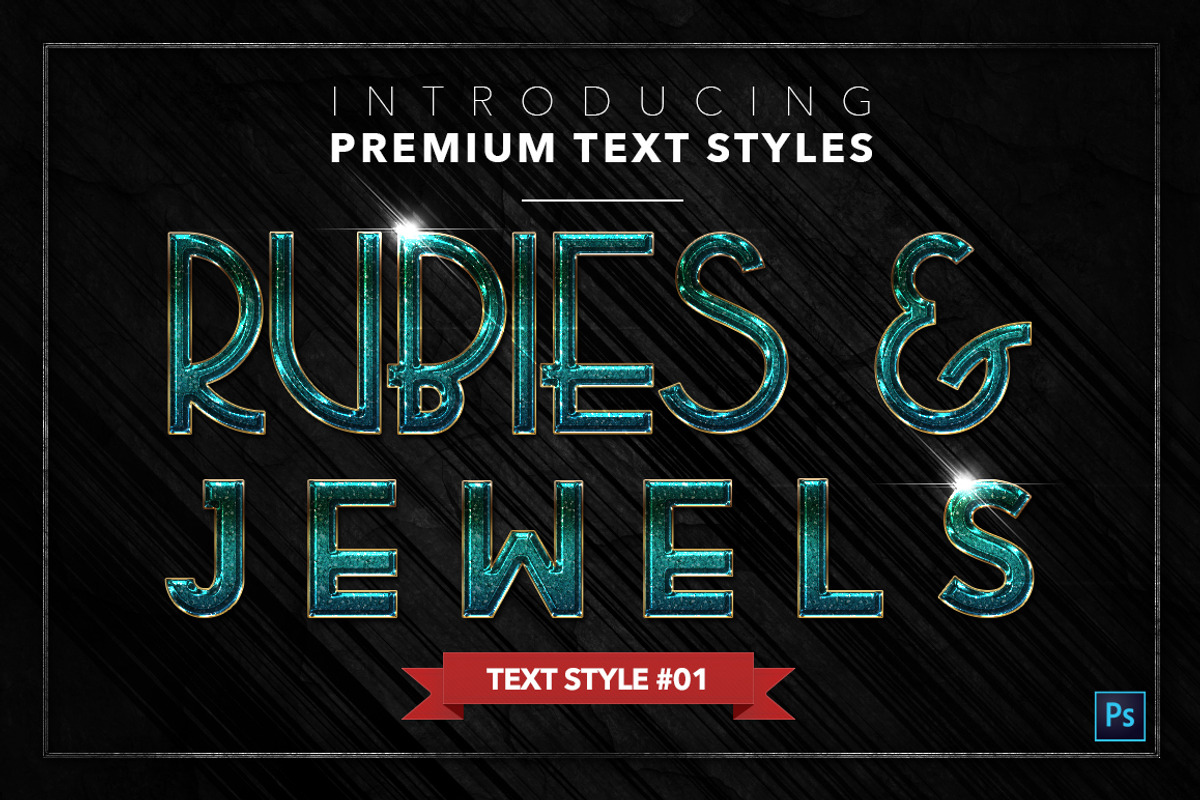Rubies & Jewels #2 - 15 Text Styles, a Layer Style Add-On by Jonas Stensgaard (Photo 2 of 18)