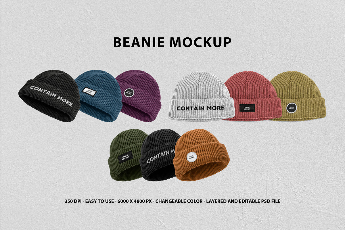 Beanie Mockup, a Hat Mockup by Uncentrifuged Pressure (Photo 1 of 11)