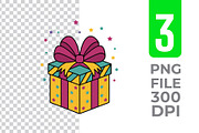 Gift Box Vector Trio Pack, an Object Graphic by Artonix (Thumbnail 3 of 3)