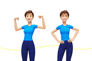 Jenny Cartoon 3D Character Promo Set, a Person Illustration by Oleg Ribar (Thumbnail 12 of 26)
