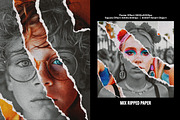 Mix Ripped Paper Square, Poster, a Layer Style Add-On by iDoodle Studio (Thumbnail 1 of 2)