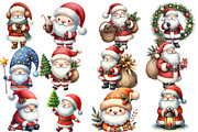 Adorable Santa Clipart, an Illustration by Designworld (Thumbnail 4 of 5)