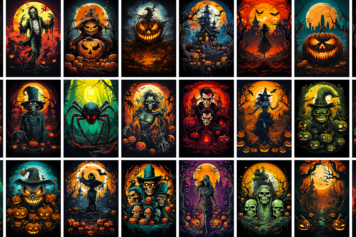 Deadly Creepy Halloween Vectors, an Illustration by Fresh Design Elements (Photo 3 of 13)
