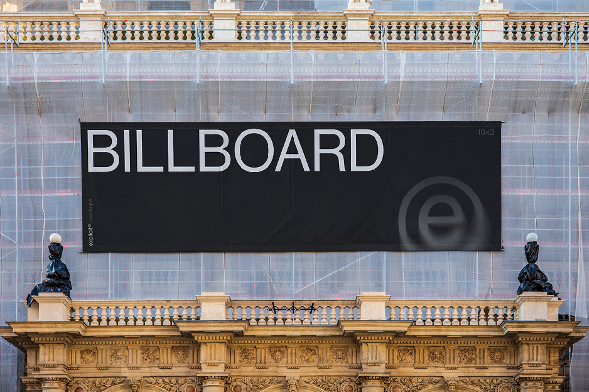 Hanging Banner Mockup – Wall-mounted, a Mockup by ExplicitStudio (Photo 4 of 4)