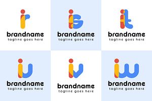 Letters ir is it iu iv iw Logo, a Branding & Logo Template by Pray Art Design Studio