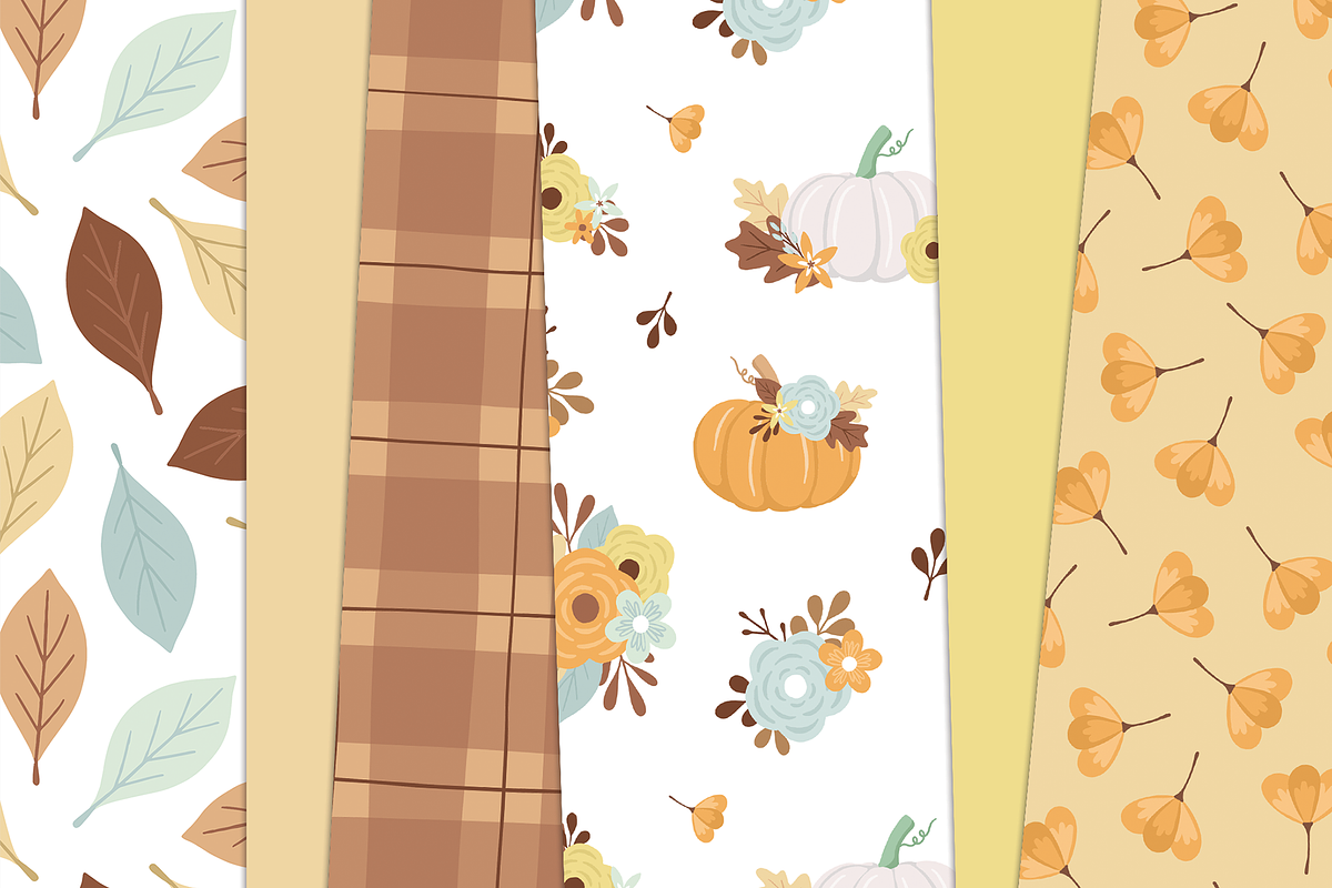 Seamless Fall Digital Bundle, a Pattern Graphic by Paper Starr Studio (Photo 2 of 6)