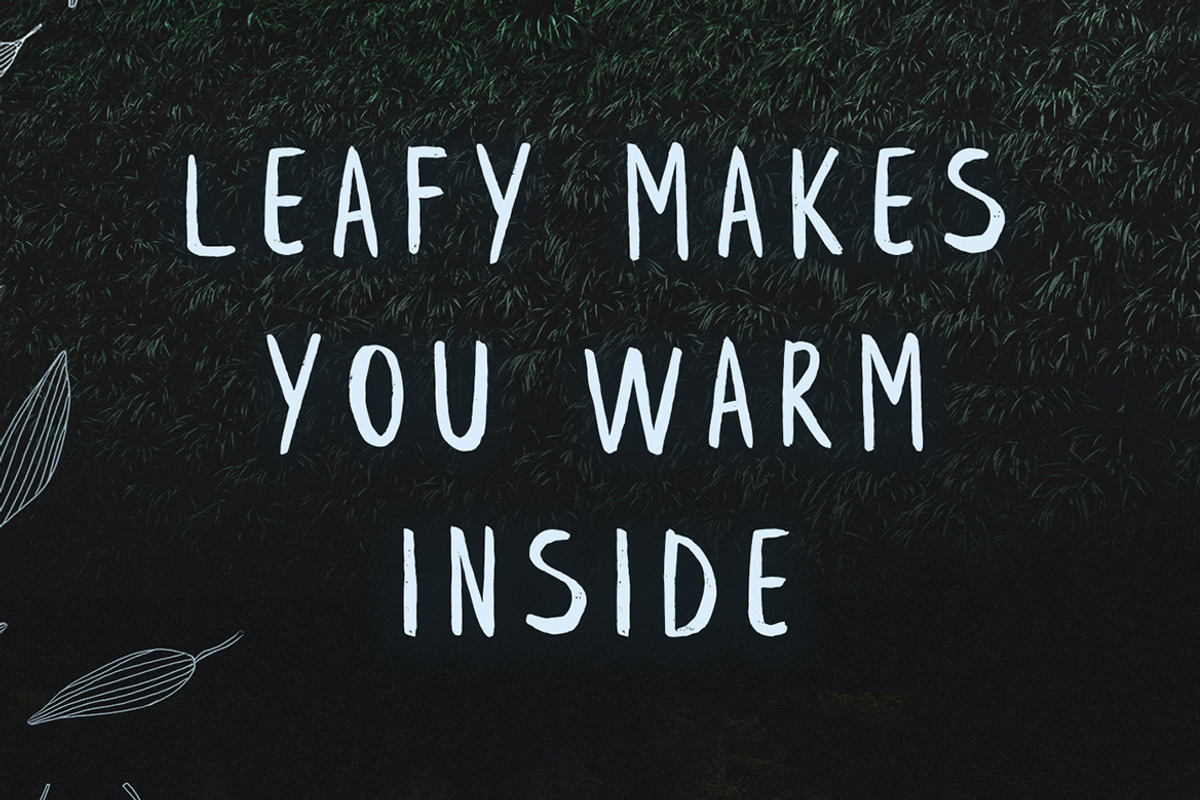 Leafy Brush Font preview 6