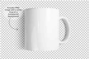 PSD MUG MOCKUP - 11 Oz Mug On Side