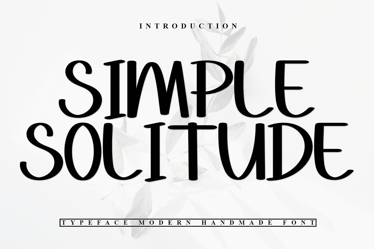 Simple Solitude, a Font by InermediaSTUDIO (Photo 1 of 7)