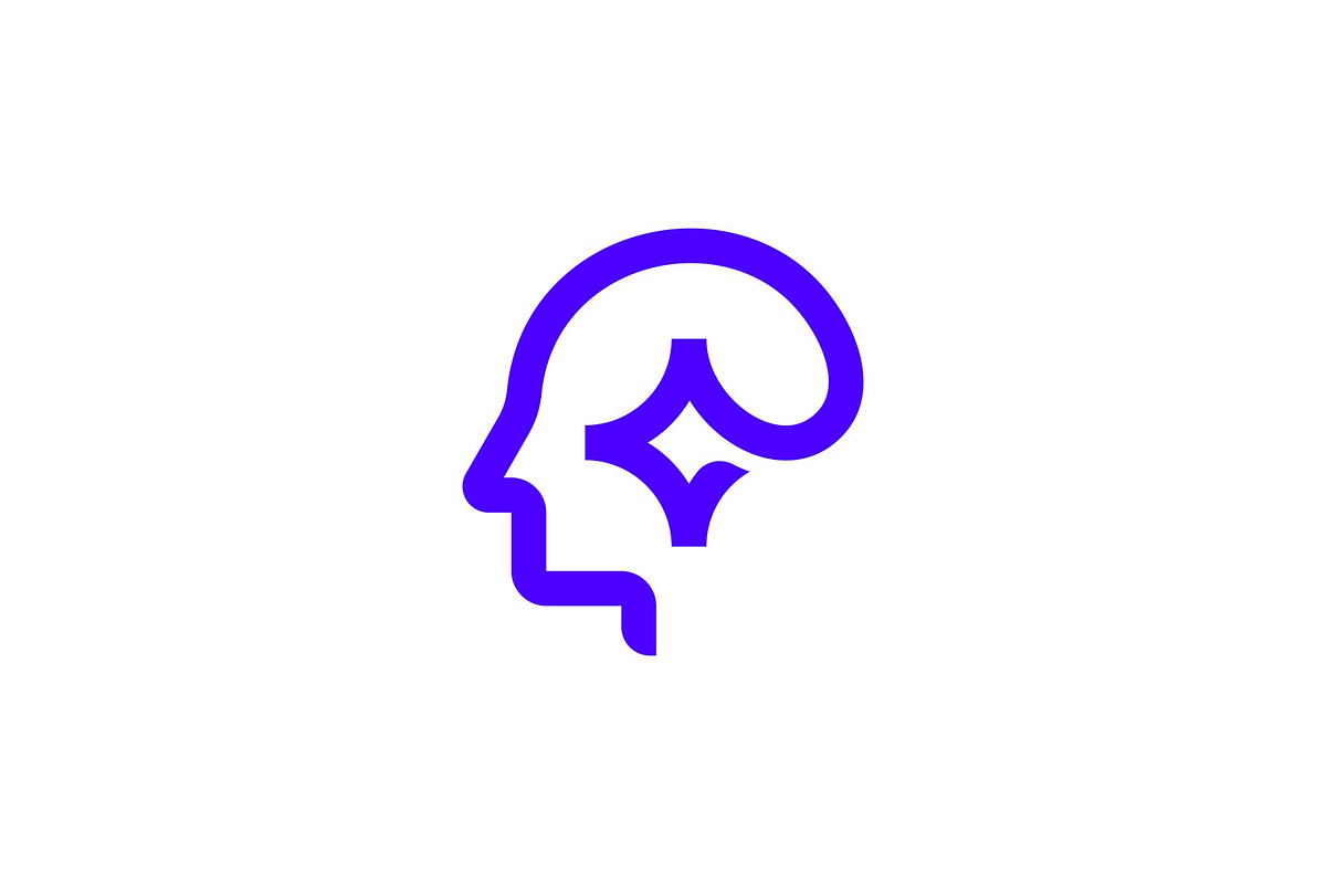 Human Head Star Spark Tech Logo, a Branding & Logo Template by Buqancreative (Photo 4 of 4)