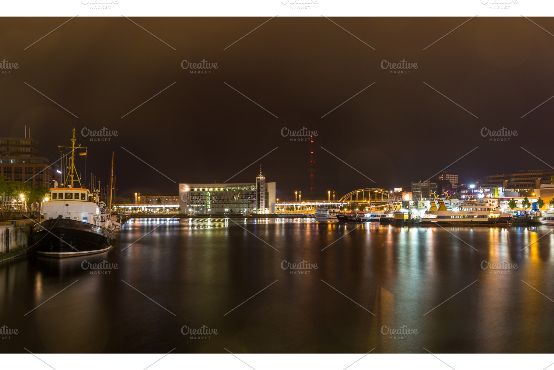 Harbour in Kiel seaport, Germany, a Transportation Photo by Leonid Andronov