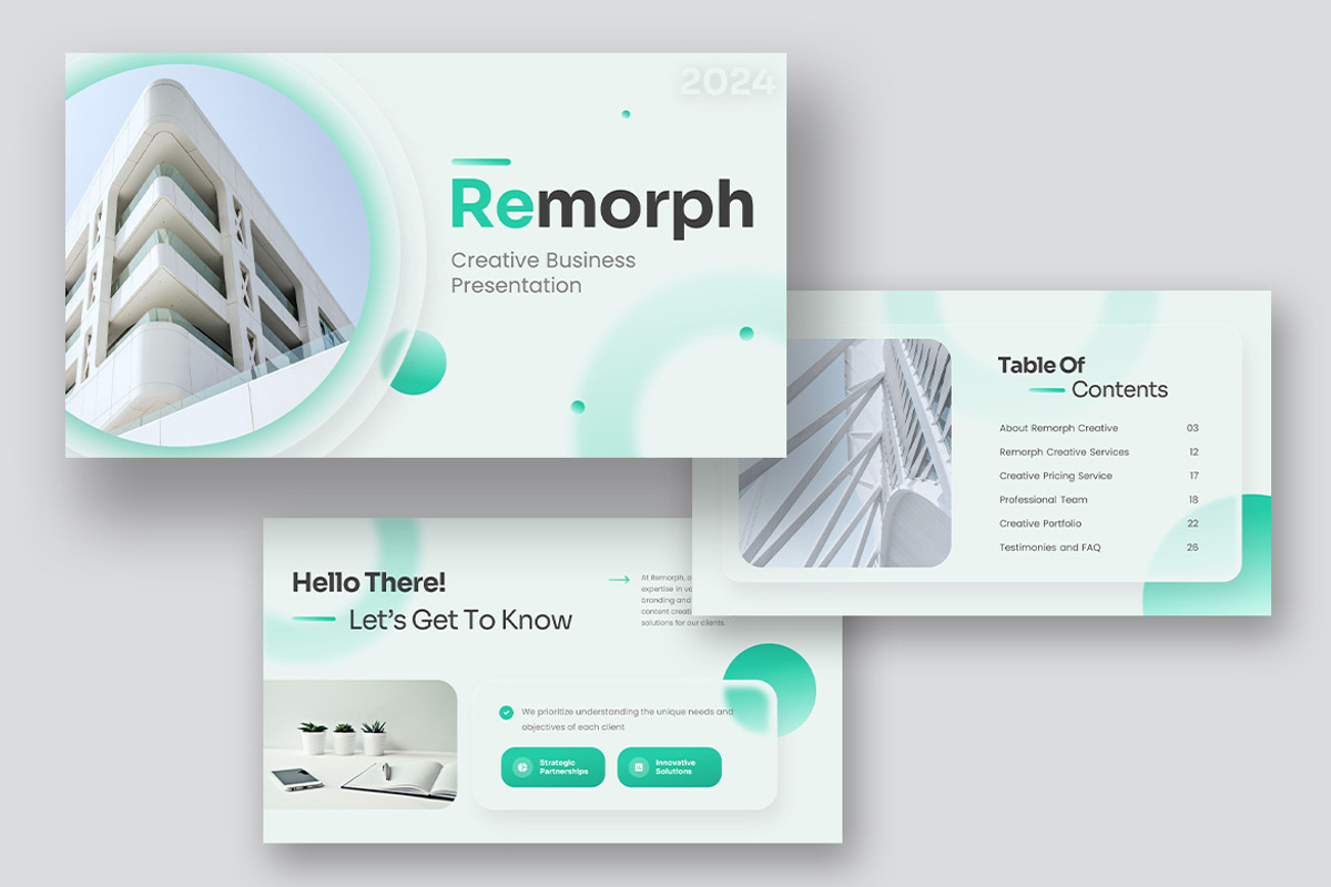 Remorph Creative Business Powerpoint, a Presentation Template by kerismaker